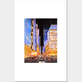 New York. Night Posters and Art